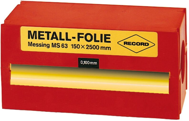 Metallfolie Stahl rostfr. 150x2500x0,500 mm Record