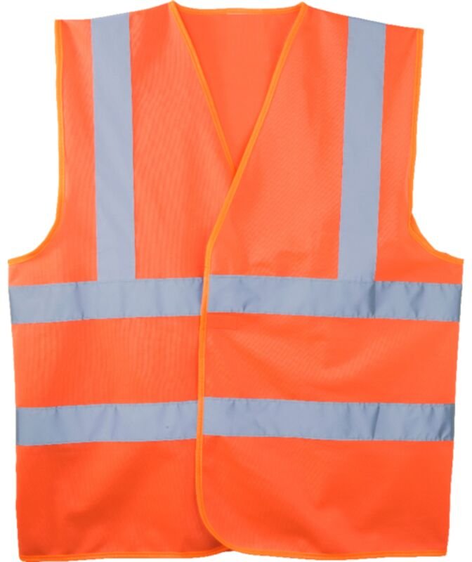 Satz mit 50 - Sommer-Ärmelloser Hochsichtbarkeits-Arbeitsweste YARD - Neonorange XL - 52/54