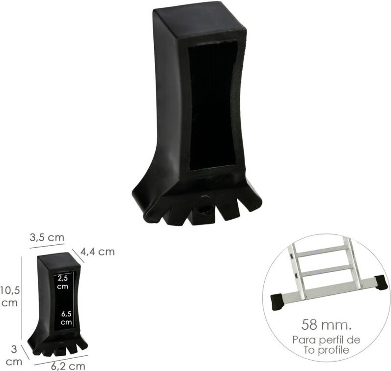 Oryx - Leiterwangenende 2 und 3 Abschnitte/Multipositionsleiter mit 58 mm Profil. Version 2019