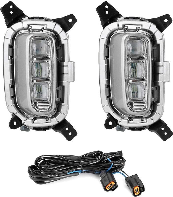 Stücke Auto Tagfahrlicht Lampe Tageslicht Fahren Nebel Lichter Led Fahrzeug Modifikation Für Kx3 Seltos 2