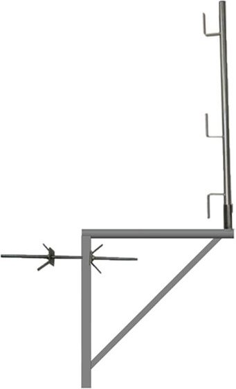 Matisère - 4 Verzinkte Gerüstkonsolen 0.80m x 0.80m - Rundrohr - 110001809/04