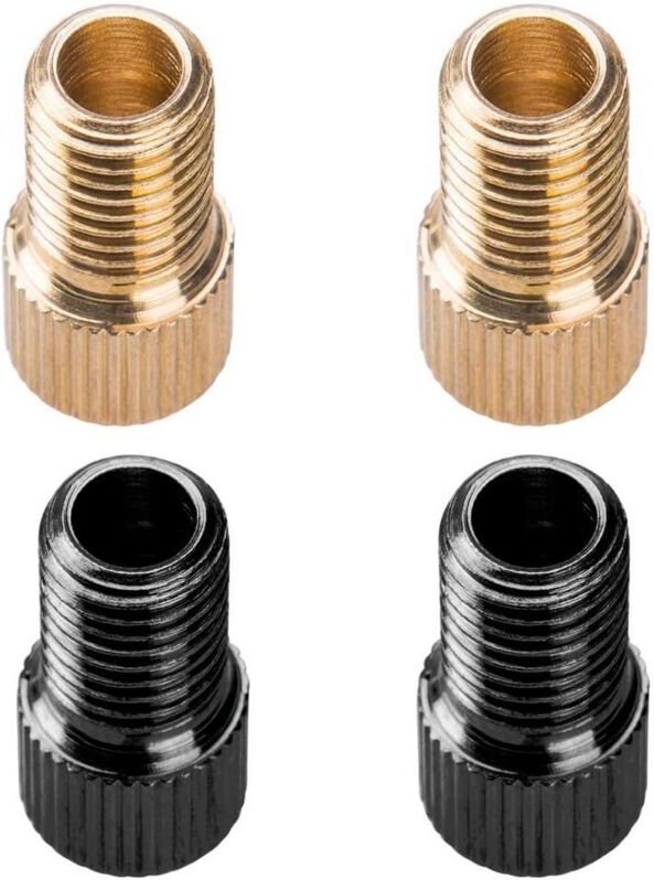 Ersandy - 4er Set Ventiladapter, Messing Ventilkappe Düse Fahrradpumpe Presta auf Sclaverand mit Dichtung für mtb Fahrra...