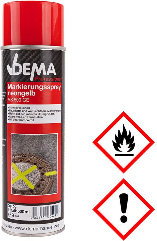 Markierungsspray Markierfarbe 500 ml Dose neon gelb Markierspray Farbspray