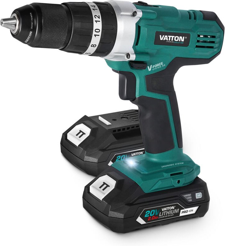 Vatton 20V Schlagbohrmaschine 2 Batterien 2,0 Ah