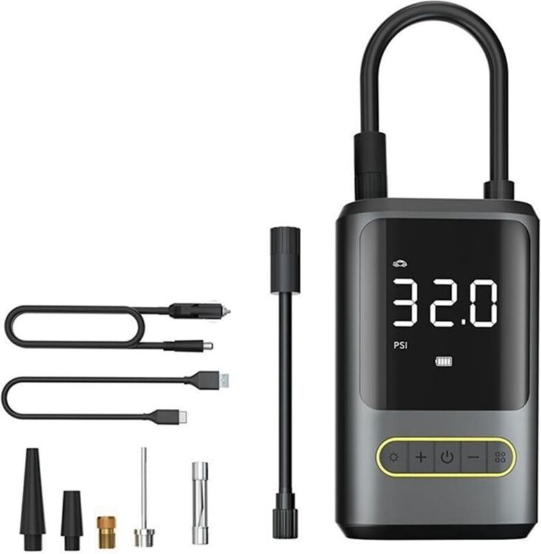 1 Set tragbarer Luftkompressor, leicht zu transportieren und sofort einsatzbereit für Auto, Fahrradträger oder Rucksack.