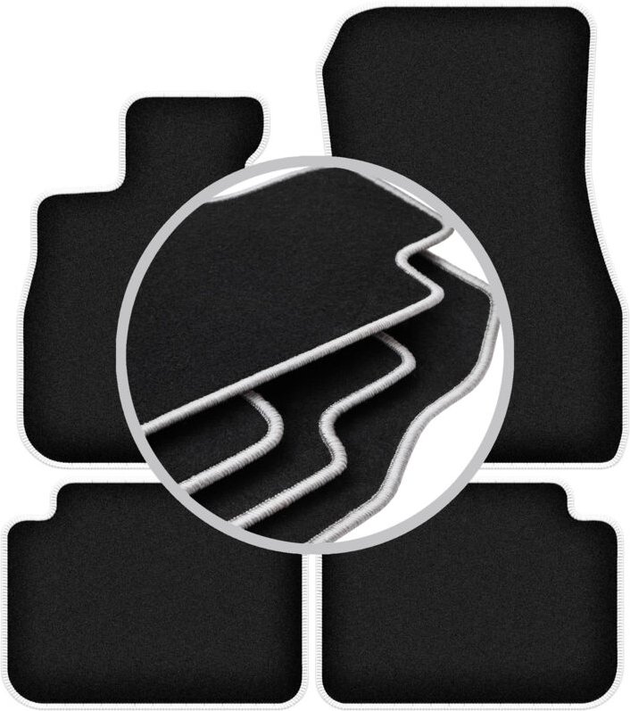 CARLUX-SILVER Autofußmatten für: BMW 8 G16 Gran Coupé (2019-2022)