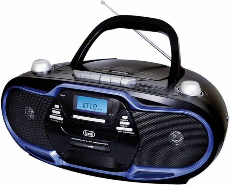 057404 portable Stereoanlage Digital 20 w am, fm Schwarz, Blau MP3-Wiedergabe - Trevi