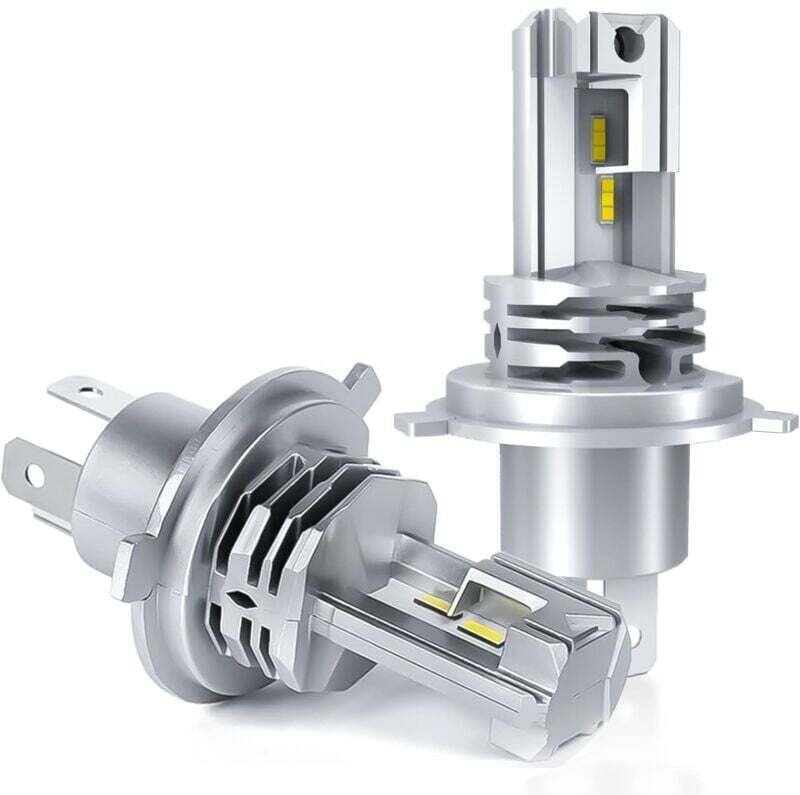 CHOYCLIT Autobeleuchtung, H4-LED-Lampe, 6500 K Weiß für 12 V-24 V Auto-Scheinwerferlampen-Umrüstsatz für Fern-/Abblendli...