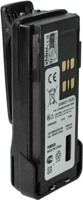 Vhbw - Akku kompatibel mit Motorola P8608, XPR3000, P8668i, trbo, P8660 Funkgerät, Walkie Talkie (2600 mAh, 7,4 v, Li-Io...