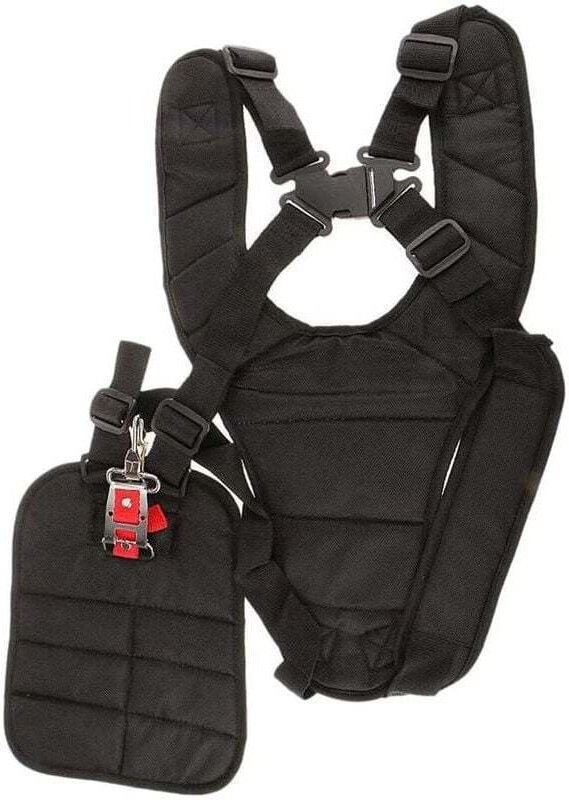 Gurt, doppelte Schultergurte, gepolsterter Schultergurt mit Sicherheitsknöpfen für Freischneider und Trimmer, gepolstert...