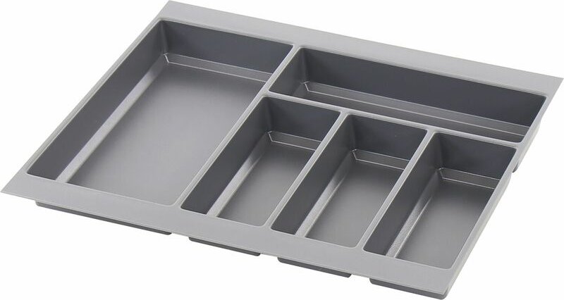 Agoform - Besteckeinsatz Classico kürzbar 440x550x50,5mm, Kunststoff schiefergrau