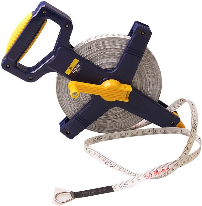 Csparkv - Maßband 50m / Maßband 50m mit Koffer Präzisionsarbeit 50m