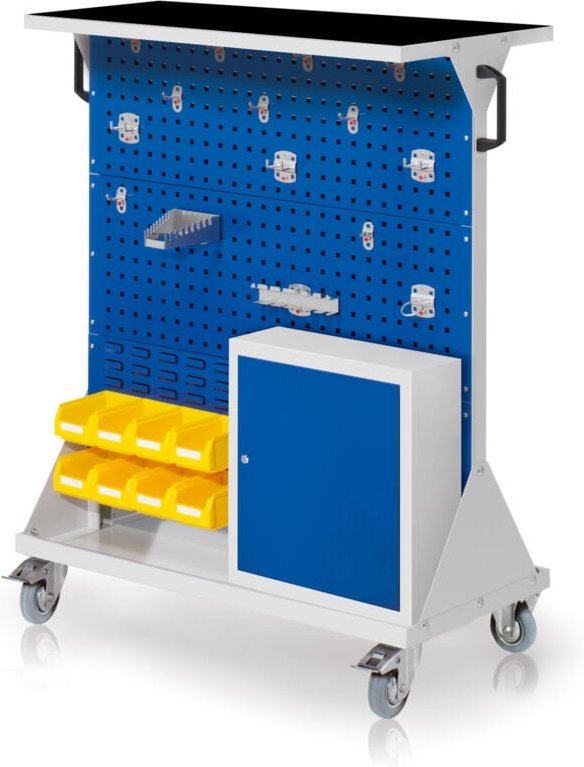 Kappes RasterMobil® mobiler Arbeitsplatzschrank Größe 3 1270x1000x500mm 31-teilig mit Auflageboden inkl. Riffelgummimatt...