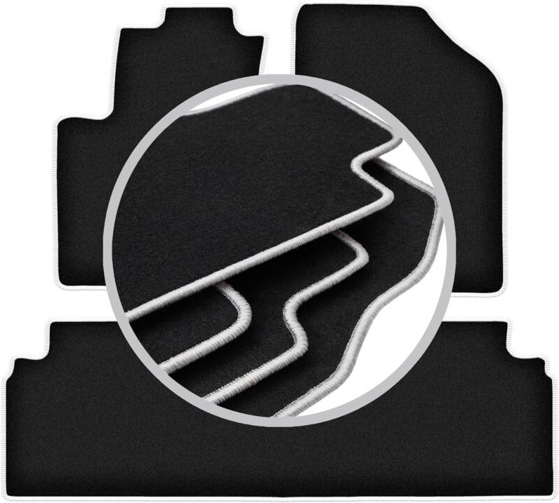 CARLUX-SILVER Autofußmatten für: Hyundai ix20 Minivan (2010-2018)