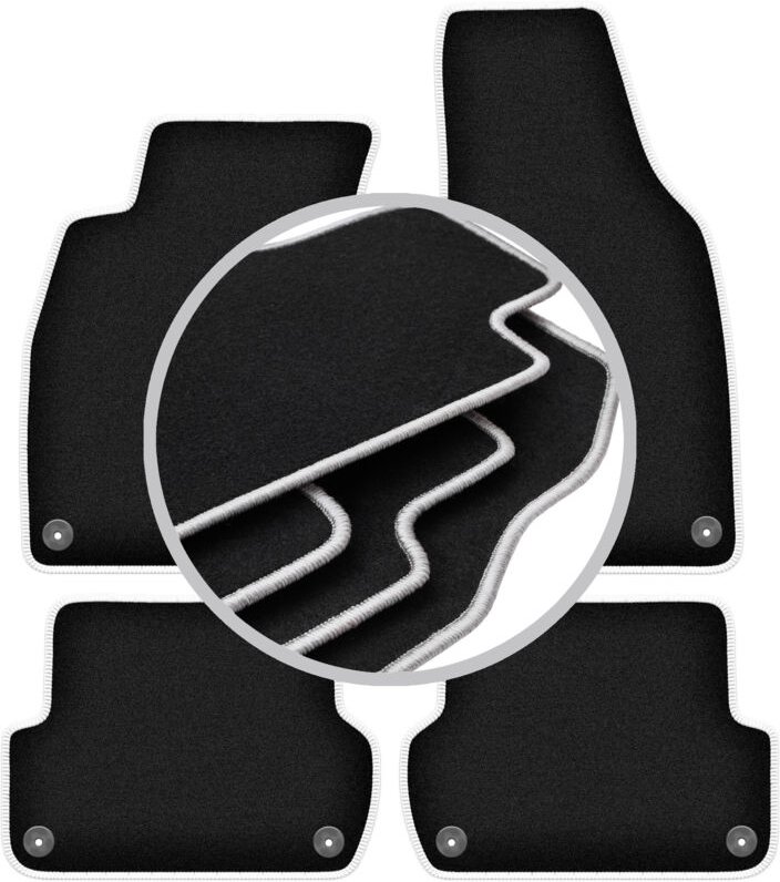 CARLUX-SILVER Autofußmatten für: Audi A4 B7 Limousine, Kombi, Avant (2001-2004)