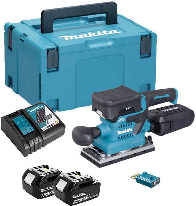 Vibrationsschleifer 18V Ø93x185 mm Bluetooth aws Makita 2 batt.BL1850B - DBO381RTJU