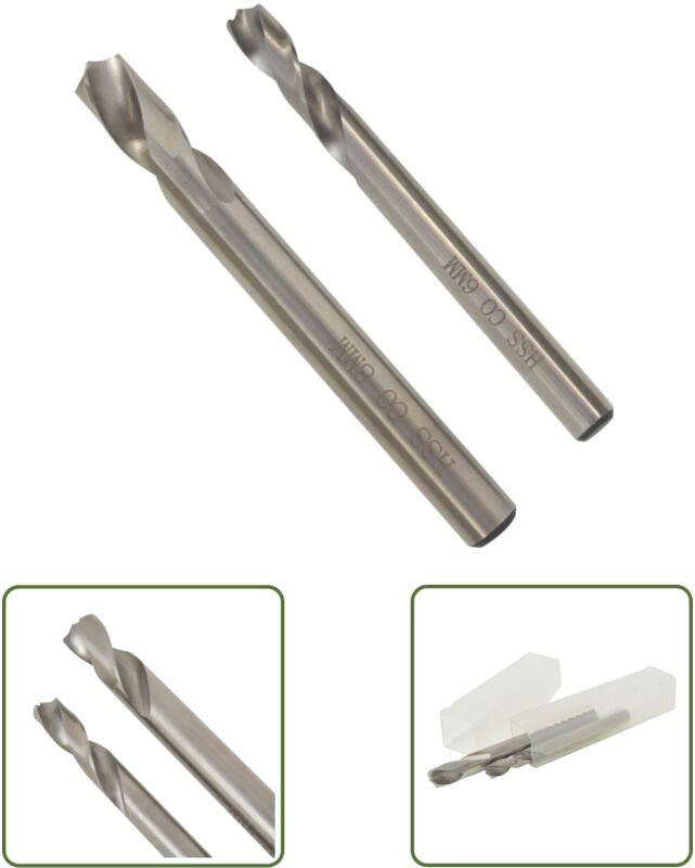 The Living Store - 2-tlg. Schweißpunktbohrer-Set 6/8 mm hss - Schweißpunktbohrer - Bohrersatz - Stahlbohrer - HSS-Bohrer...