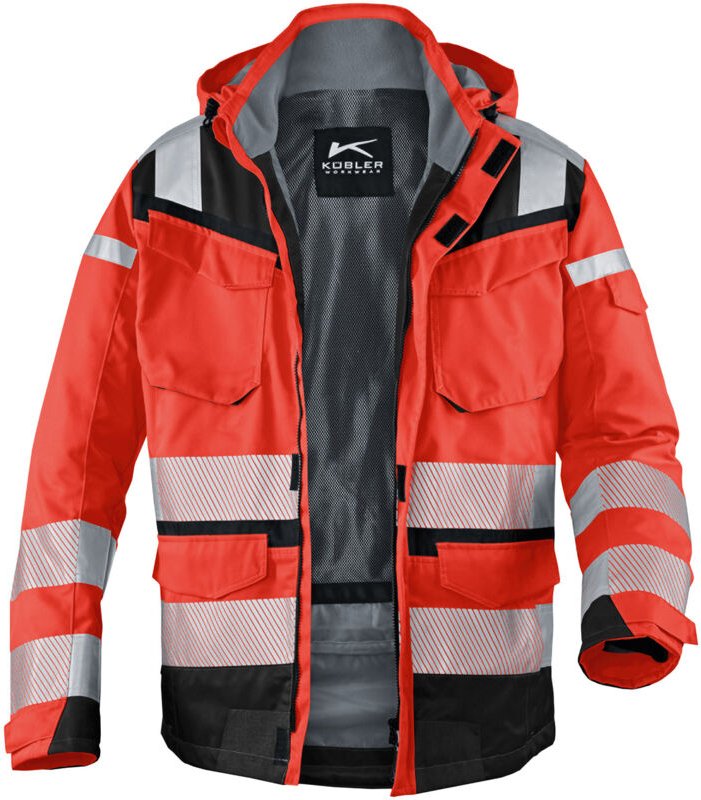 Kübler Wetterjacke reflectiq sympatex psa 2 warnrot/schwarz Gr. xl