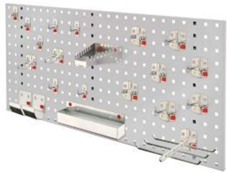 Kappes ®RasterPlan by ABAX Einsteigerset 7 1x Lochplatte 1000x450mm 1x Werkzeughaltersortiment 21-teilig Lichtgrau RAL 7...