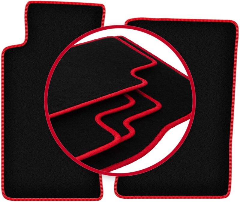 CARLUX-RED Autofußmatten für: Mazda MX-5 II NB Cabrio (1998-2005)