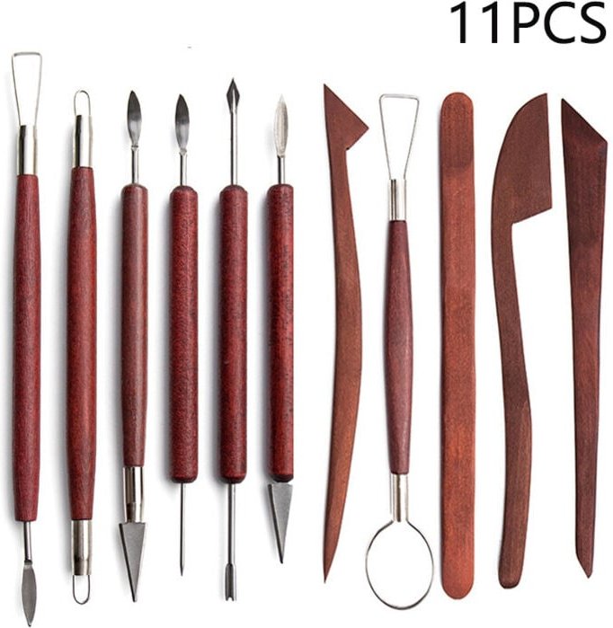 Andere Spezialwerkzeuge, Ton-Modellierset, 11-teiliges tragbares Polymer-Ton-Schnitzmesser-Set für DIY-Bastelprojekte