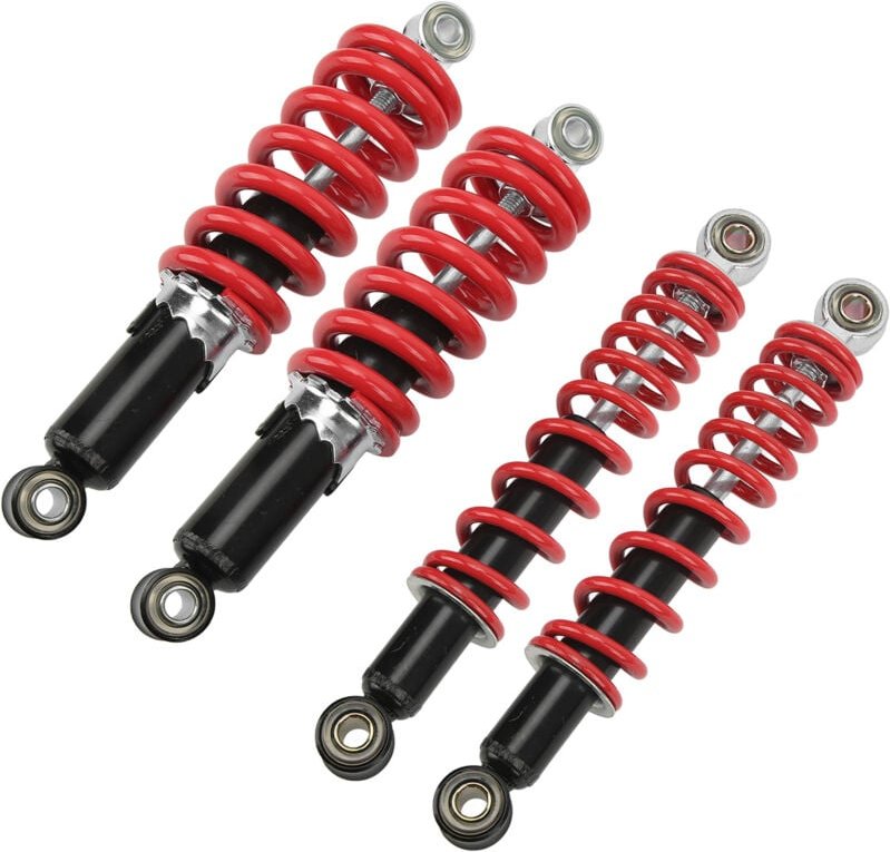 Jeffergarden 4pcs vordere hintere Suspension Schockdämpfer 250 mm einstellbar für 50cc -125ccm Dirt Pit Bike ATV Go Kart