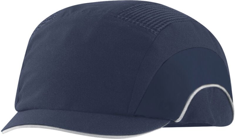 Sicherheitskappe Hardcap A1+ mit Mikrovisier - 2,5 cm Marineblau