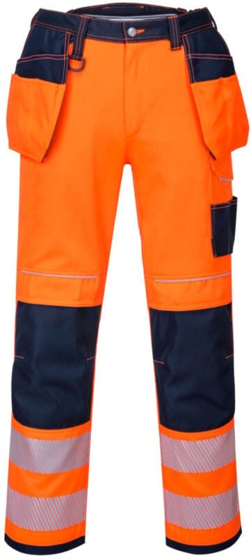 Thumbnail - Portwest Innovative Warnschutzhose mit Knieschoner, UPF 50+ PW3 orange 56