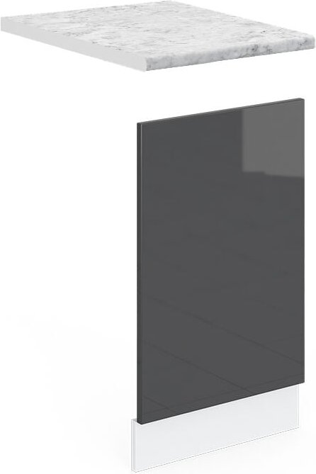 Thumbnail - Vicco - Frontblende R-Line, Anthrazit Hochglanz, 45 cm , ap Marmor