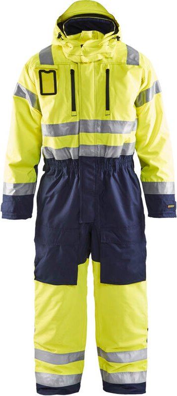 Arbeitsanzug Winter Langarm Hochsichtbarkeit 6763 - Neon Gelb/Navy 42