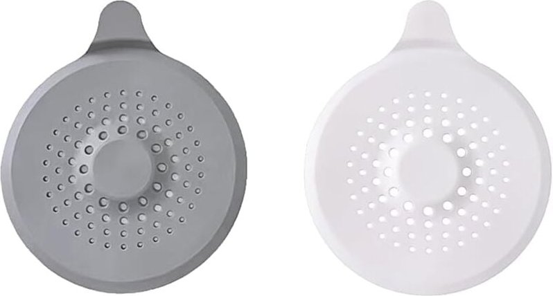 Csparkv - 2 Stück Silikon-Haarfilter, Waschbecken-Abflussschutz mit Saugnapf, Badewannen-Abfluss-Abdeckfilter, für Dusch...