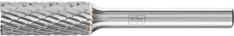 PFERD Hartmetall Frässtift Zylinder ZYAS stirnverzahnt Ø 10x25mm Schaft-Ø 6mm Z3P universal mittel kreuzverzahnt