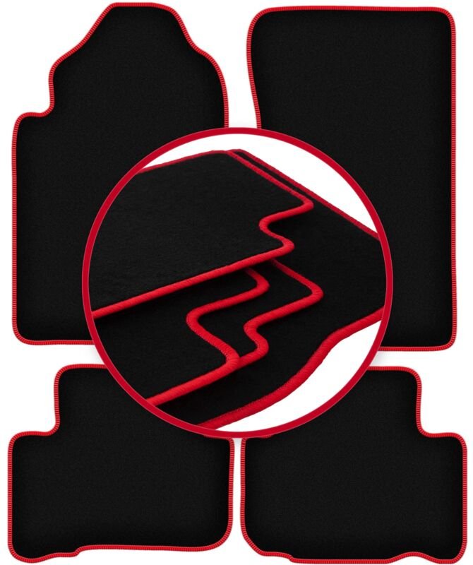 CARLUX-RED Autofußmatten für: SsangYong Rexton II SUV (2006-2012)