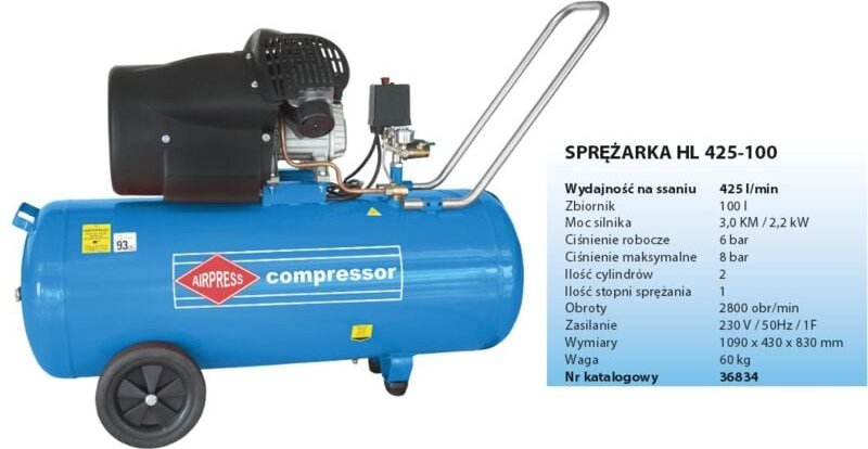 Airpress - hl 425-100V Luftkompressor de Luft 2200 w 392 l/min Strom alterna