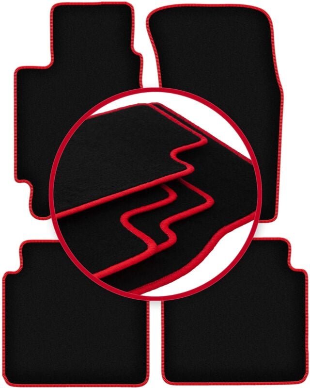 CARLUX-RED Autofußmatten für: Subaru Outback II Kombi, Limousine (1999-2004)