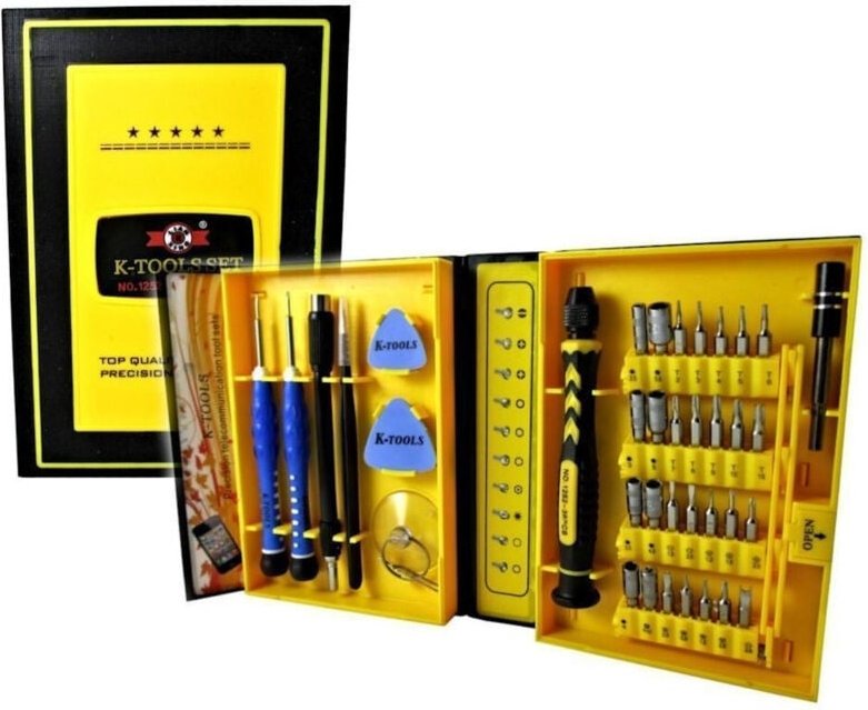 Trade Shop - reparatursatz schraubendreher werkzeuge bits werkzeuge handys smartphone set 38 stk -