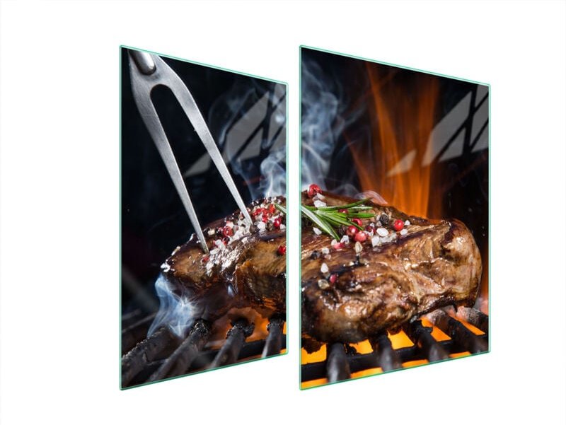 GLASSCHUTZPLATTE FÜR HERD 70x52 GRILL