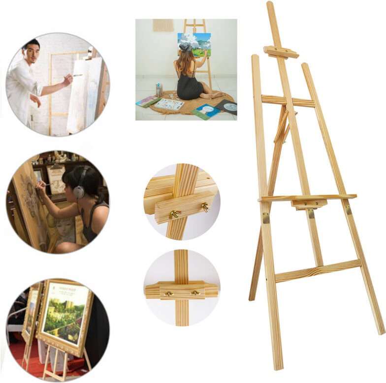 Studio-/Atelierstaffelei, Profi, Holz, Keilrahmen bis 69inch 175cm Staffelei