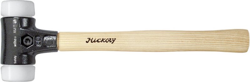 Schonhammer Safety sehr hart/sehr hart mit Hickory-Holzstiel, Rund-Schlagkopf 40, 325 mm (26645) - Wiha