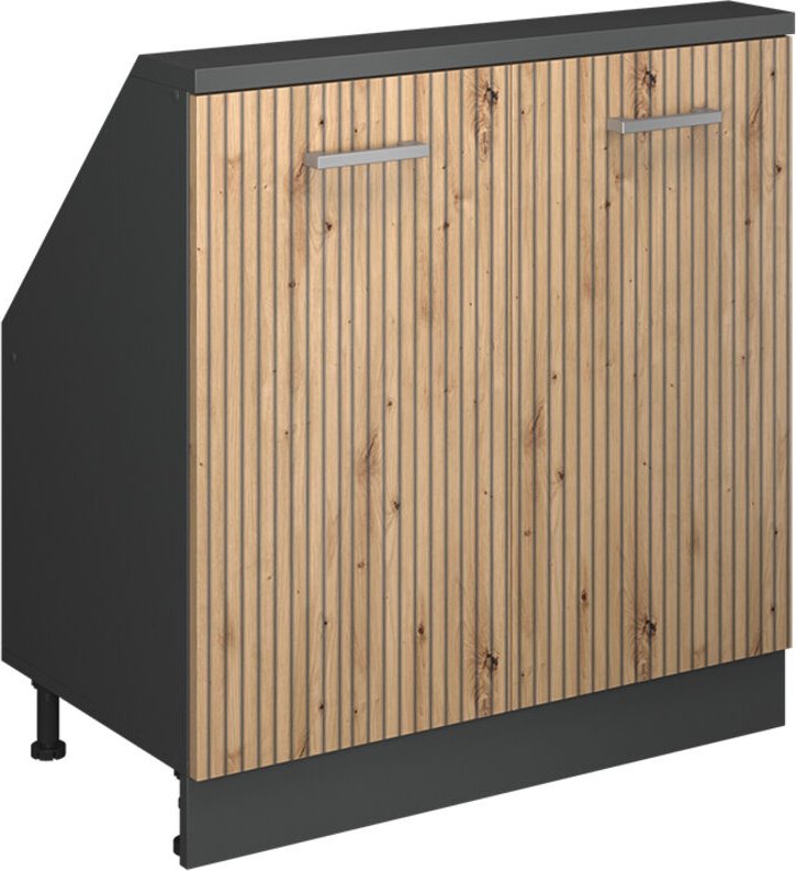 Dachschrägenschrank Rion, Artisan Eiche/Anthrazit, mit 2 Türen, Vicco