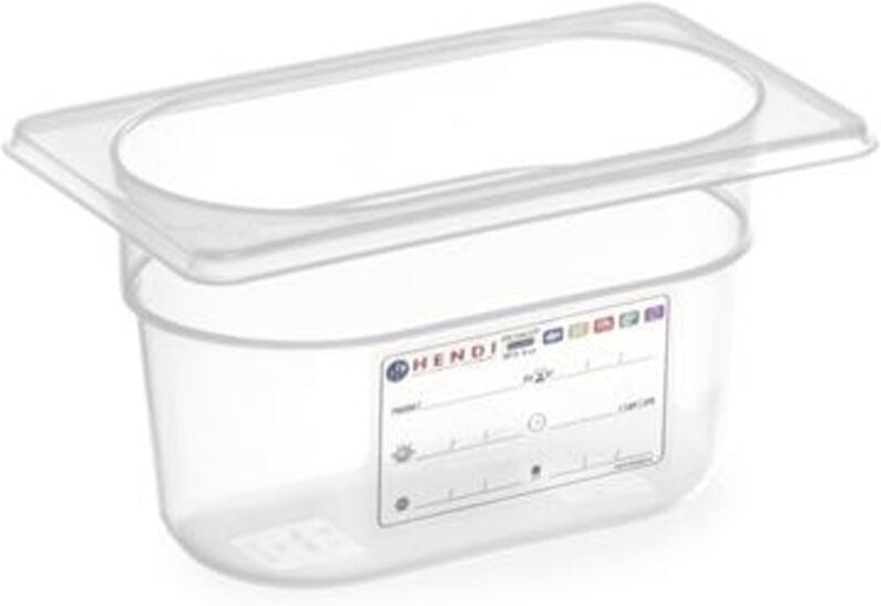 Hendi - Gastronorm-Behälter 1/9, gn 1/9, 0,9L, Transparent, 176x108x(H)100mm