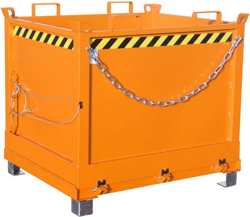 Bauer Klappbodenbehälter FB 1000, lackiert, Gelborange