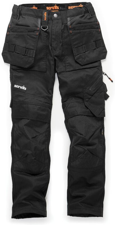 Scruffs - Damen Arbeitshose mit Holstertaschen "Trade Flex", schwarz Größe 42 kurz