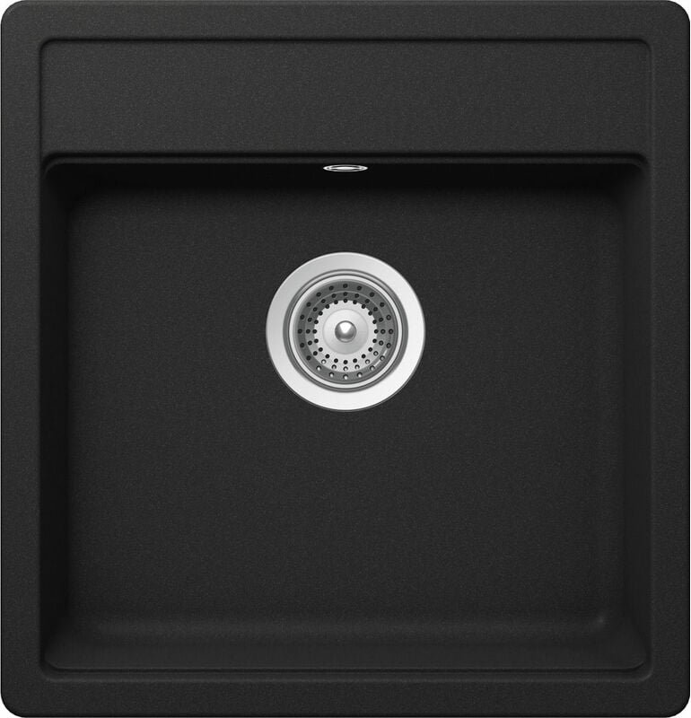 Keenberk - Granitspüle Victory S490.10 - deep black , ab 50er Unterschrank, 490 x 510 mm inkl. Drehexcentergarnitur