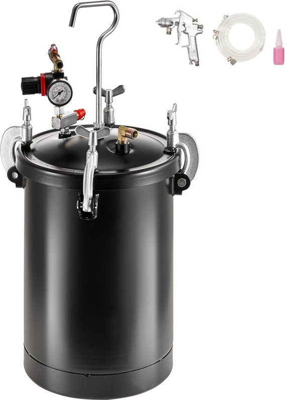 Mophorn - Druckbehälter für Sprühfarbe, 15 l/3,75 Gallonen Druckbehälter, einstellbarer Druck von 60 psi, Stahl-Druckbeh...