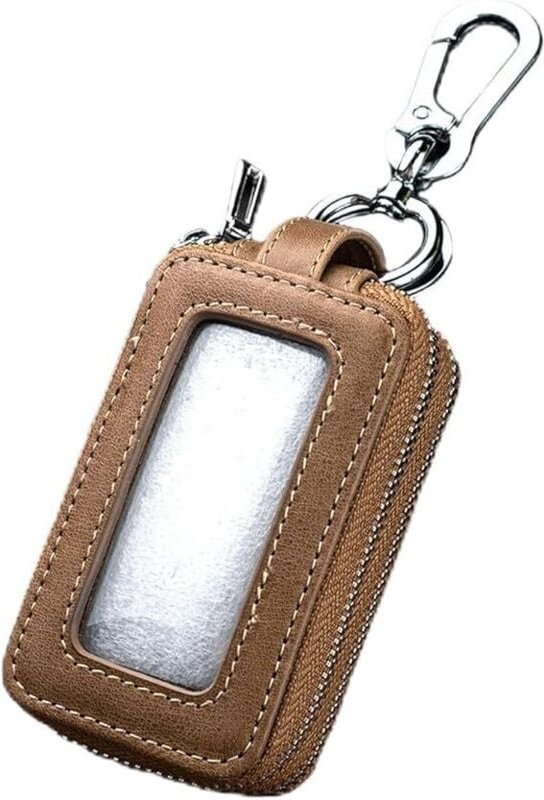 Sollbry - Autoschlüsseletui, doppellagige Schlüsseltasche, Leder-Schlüsselanhänger-Hülle, Echtleder-Schlüsselanhänger-Sc...