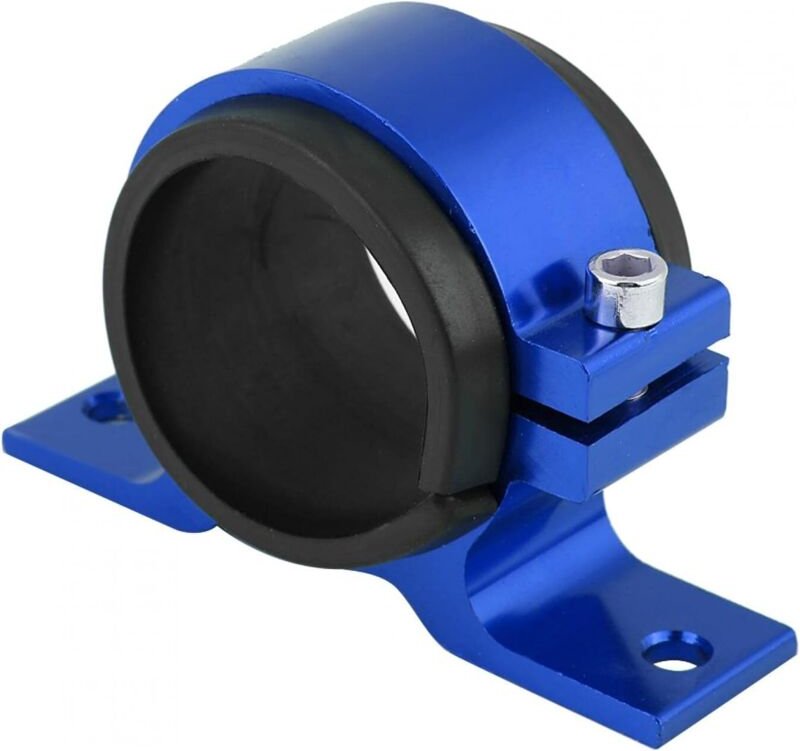 Shining House - Universelle Kraftstofffilterhalterung, Aluminiumlegierung + Gummi-Kraftstoffpumpenhalterung (blau)