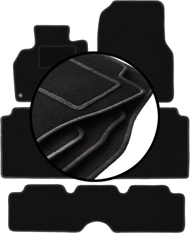 Komplettset Veloursmatten für: Renault Espace IV 7-Sitzer (2002-2012)