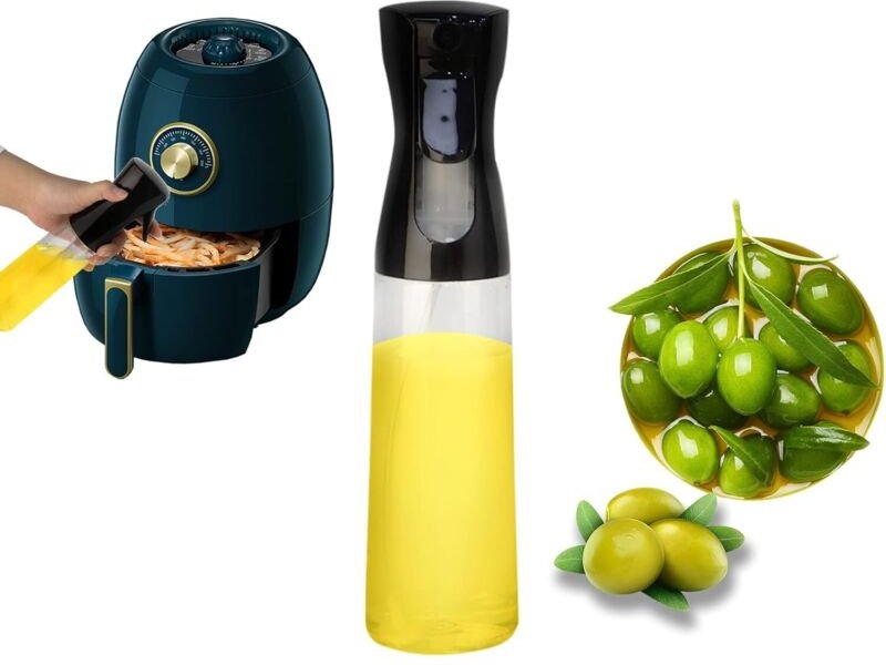 Küchenöl-Sprühflasche, Ölsprüher, 300 ml, Öl- und Essigsprüher, Olivenölspray für Pfanne, Salat, Backwaren, Toast