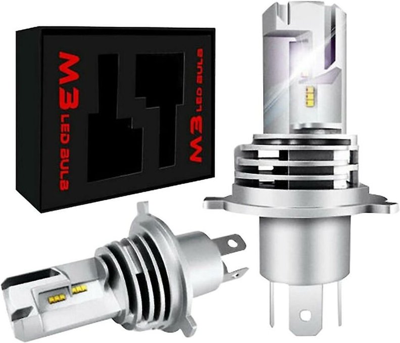 Woosien - H4 Hb2 9003 Auto led Integrierte Scheinwerferlampe Mini Fern- und Abblendlicht Zes 6000k Drahtloser Direktstec...